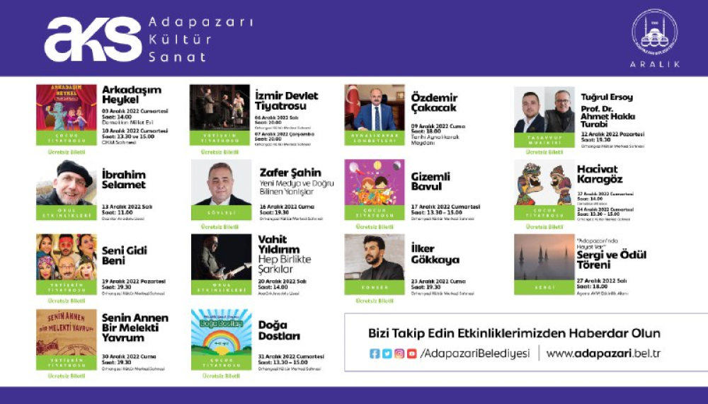 AKS ARALIK TAKVİMİ AÇIKLANDI
